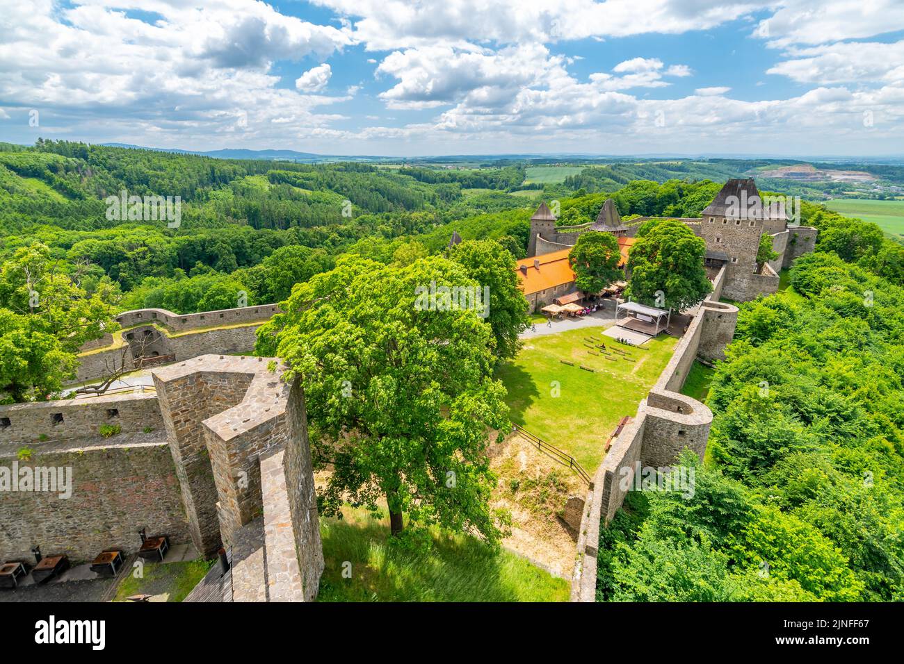 Medieval castle Helfstyn, Czech Republic. Ancient castle in gothic ...