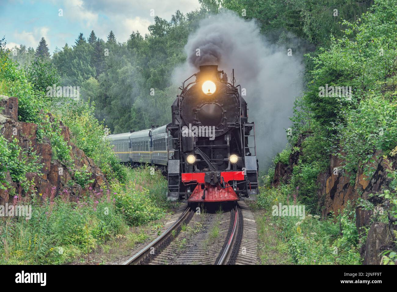 Black Retro Steam Train Railway Museum Stock Photo 2323363467