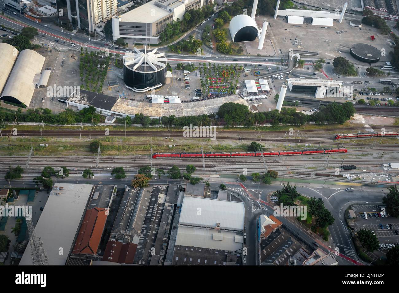 Memorial of Latin America Aerial view - Sao Paulo, Brazil Stock Photo