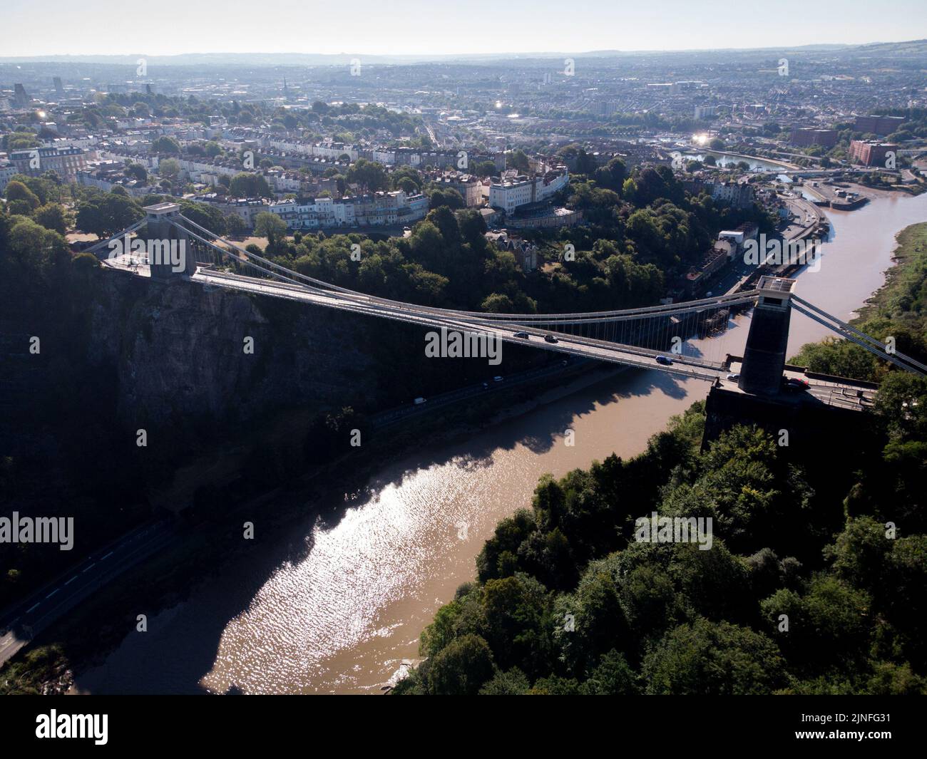 Aerial view clifton suspension bridge hi-res stock photography and ...