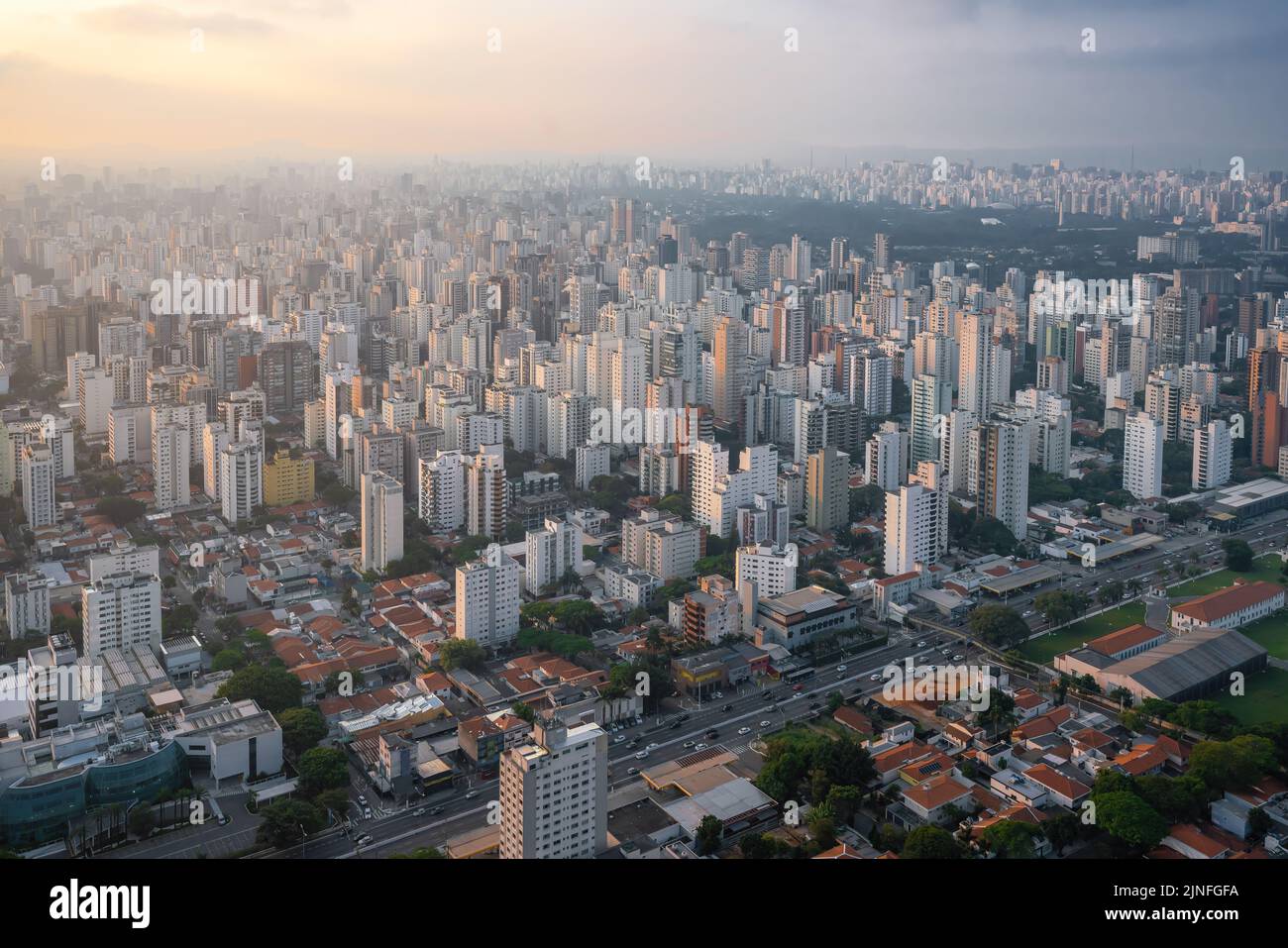 Aerial View of Indianapolis neighborhood - Sao Paulo, Brazil Stock Photo