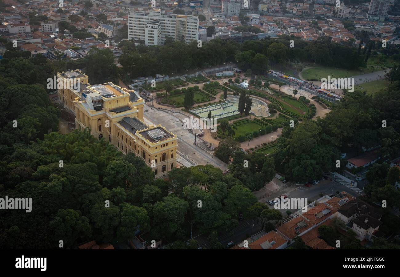 Ipiranga Museum (Museu do Ipiranga) and Independence Park (Parque da Independencia) Aerial View - Sao Paulo, Brazil Stock Photo