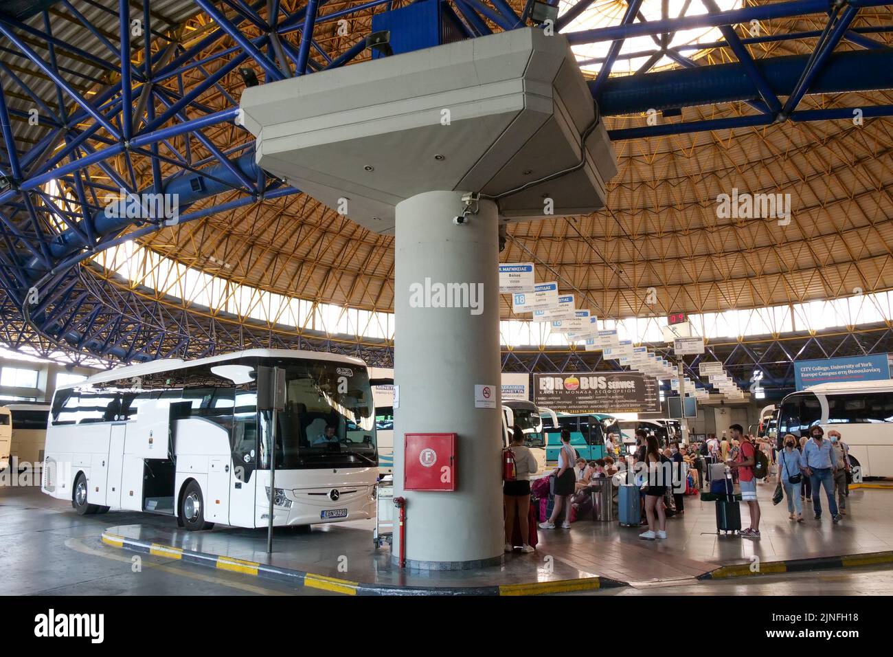 Ktel Makedonia Bus Station, Thessaloniki, Macedonia, North-Eastern Greece Stock Photo