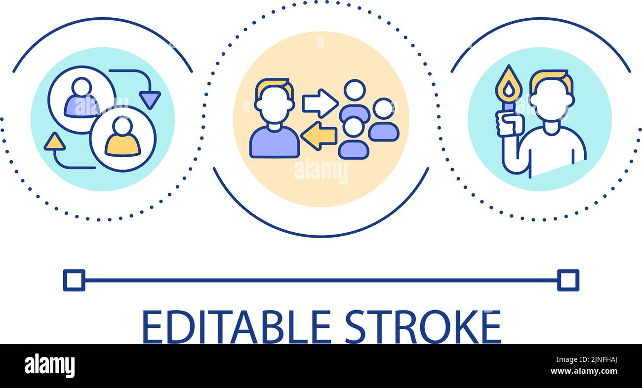 Good corporate leader loop concept icon Stock Vector Image & Art - Alamy