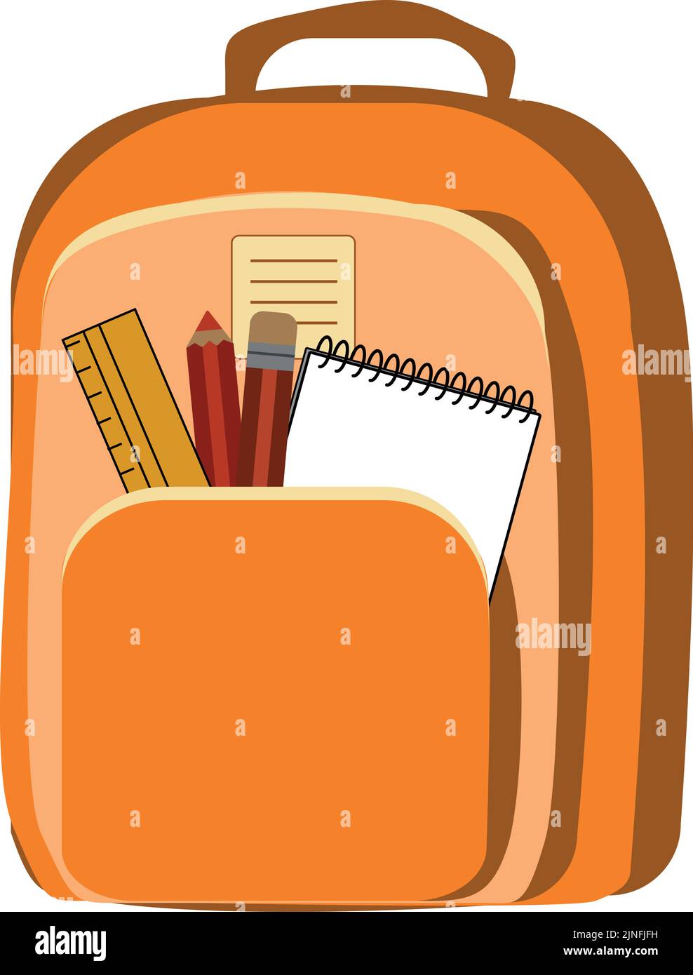 Open vector bag with school stationery and suplies. Back to school ...