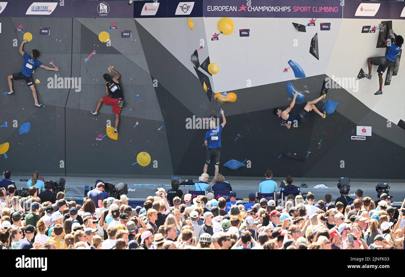Munich, Germany. 11th Aug, 2022. European Championships, European Championship, climbing