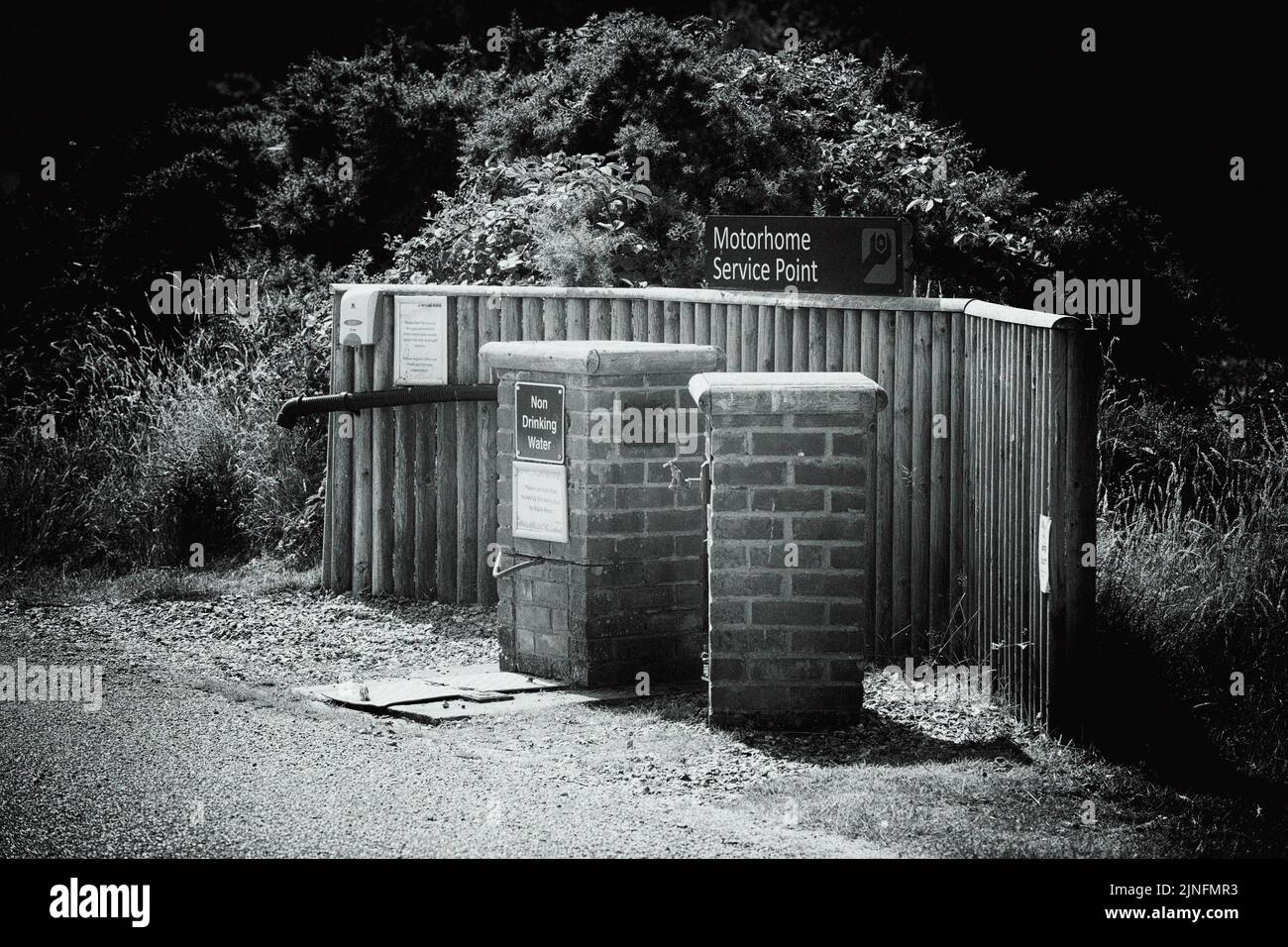 motorhome service point on holiday park camp site norfolk england Stock Photo