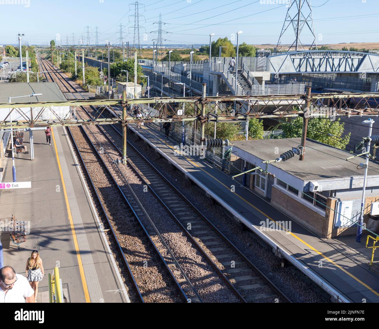 A General view (GV) of Rainham train station.  Image shot on 10th August 2022.  © Belinda Jiao   jiao.bilin@gmail.com 07598931257 https://www.belindaj Stock Photo