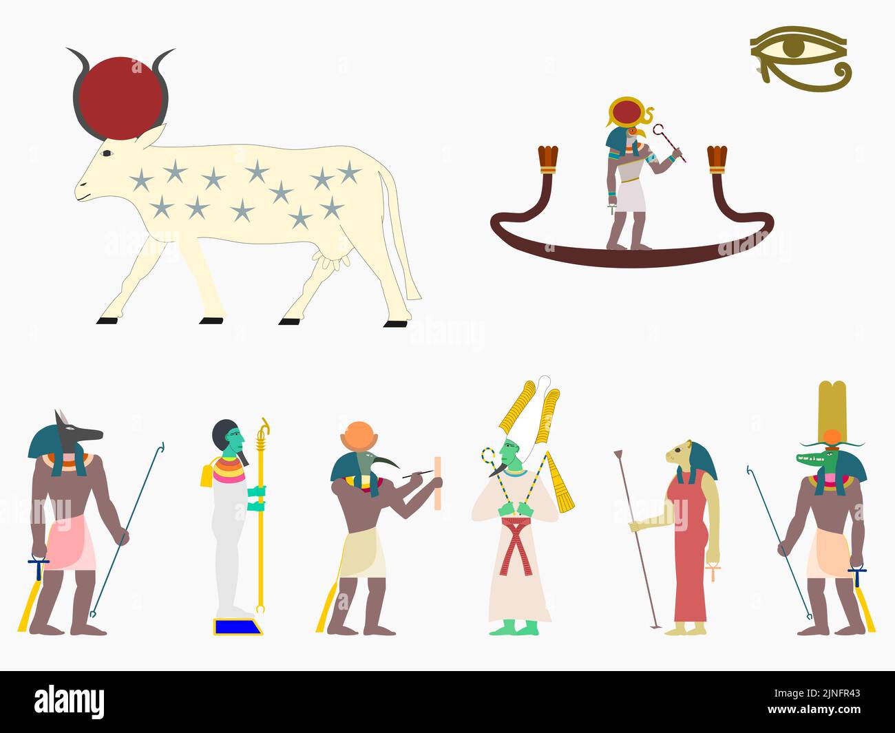 Set egyptian mythology hi-res stock photography and images - Alamy