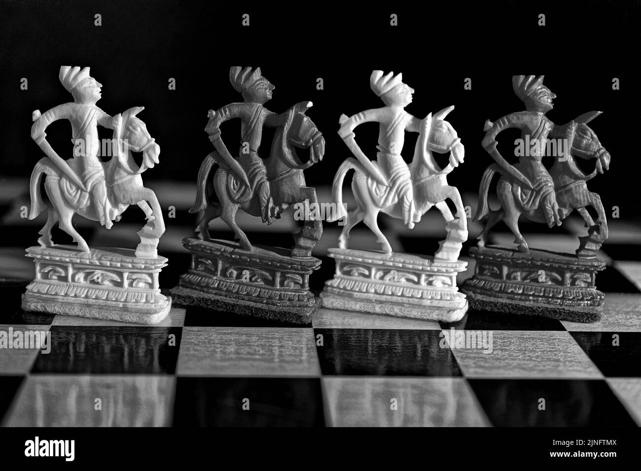 Photo chess pieces, China,horse, figure horse Stock Photo