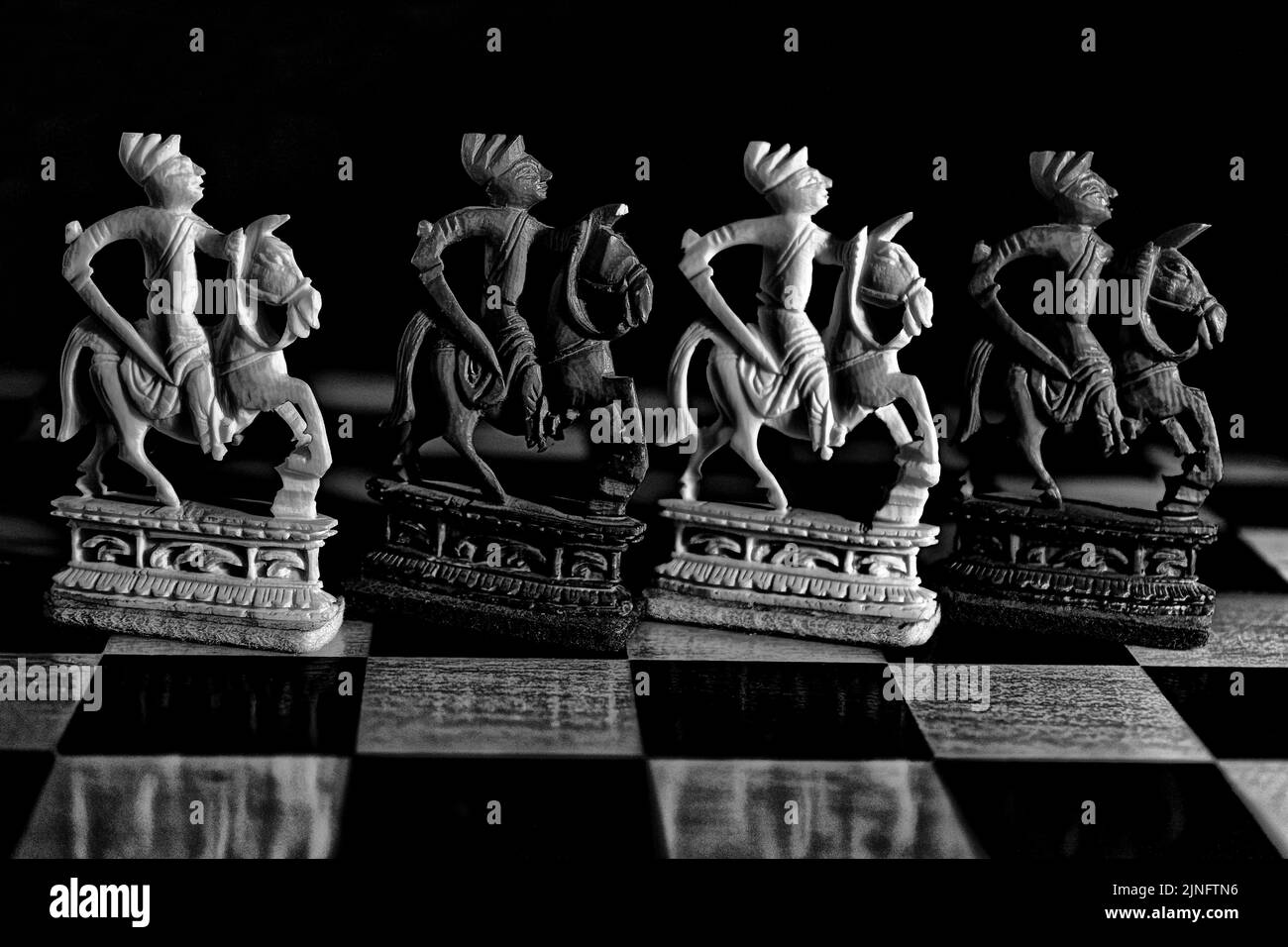 Photo chess pieces, China,horse, figure horse Stock Photo