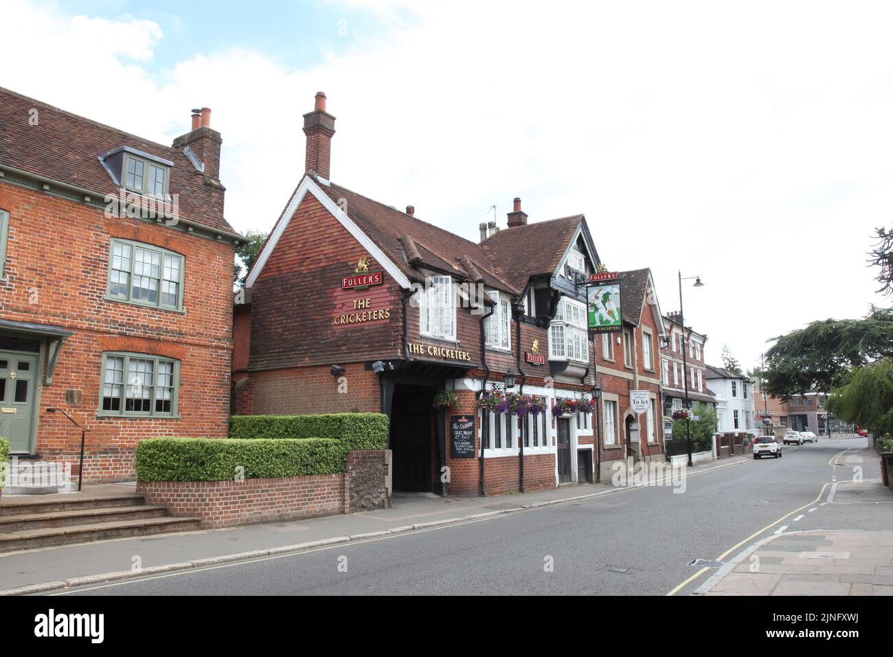 The Cricketers public house pub, Dorking high street, Surrey, England, UK, July 2022 Stock Photo