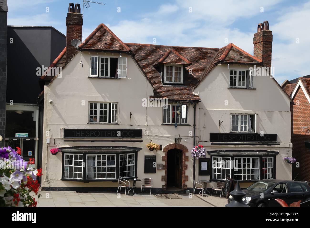 The spotted dog public house pub, Dorking, Surrey, England, UK Stock Photo