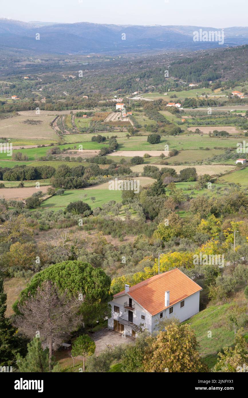 Landscape at Linhares da Beira; Portugal Stock Photo