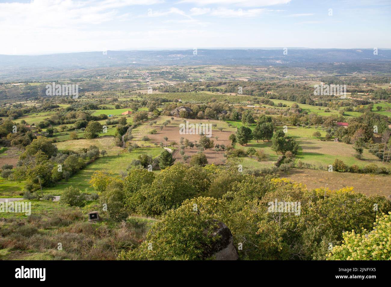 Landscape at Linhares da Beira; Portugal Stock Photo