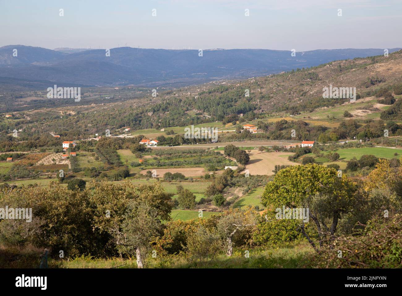 Countryside near Linhares da Beira Village; Portugal Stock Photo