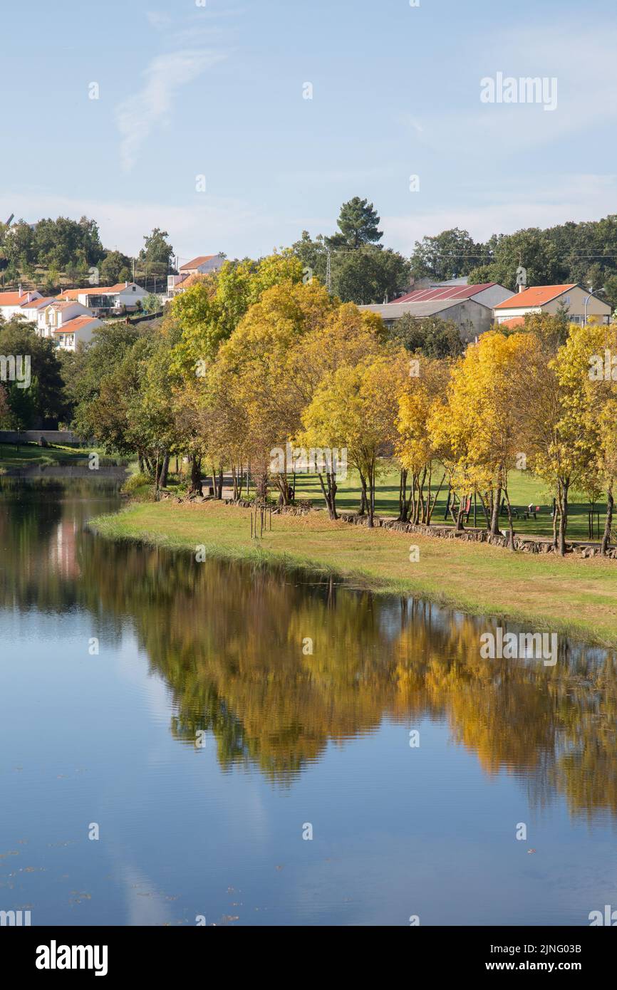 River Coa and Park, Sabugal, Portugal Stock Photo