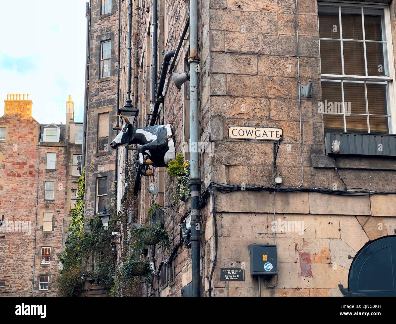 The old buildings in Cowgate, Edinburgh Stock Photo