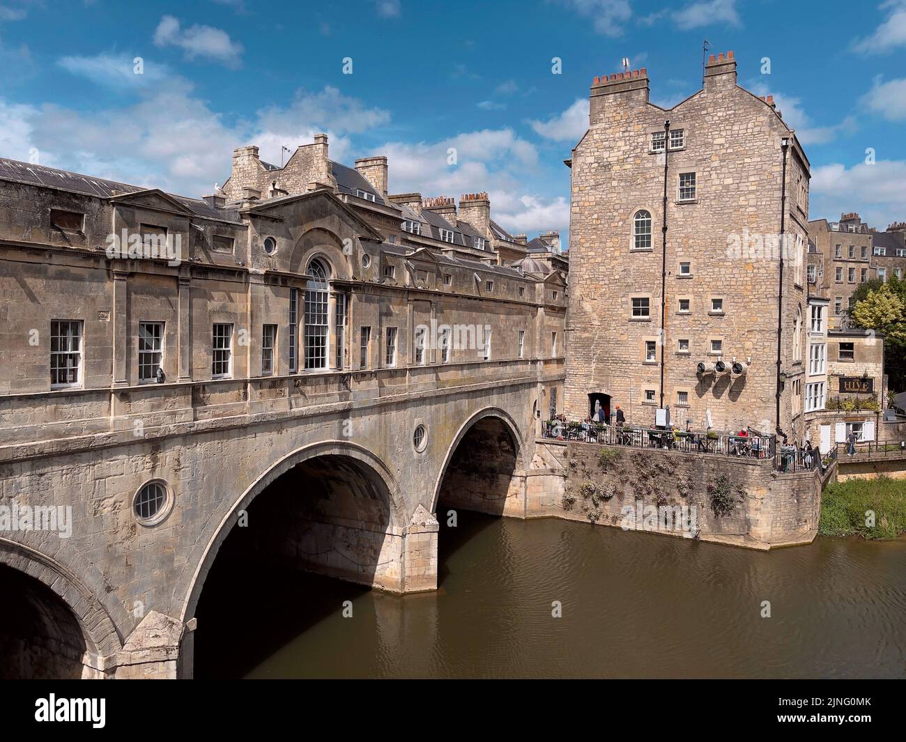 The old buildings of Bath City near the stream Stock Photo Alamy