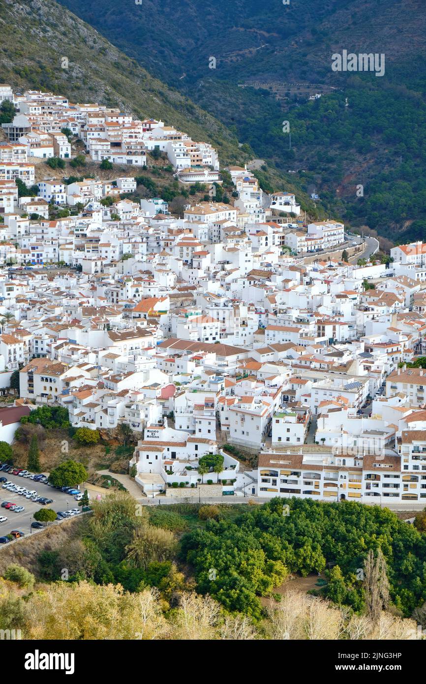 Ojén, Malaga December 16, 2022, Ojén Spain urban view of the city with