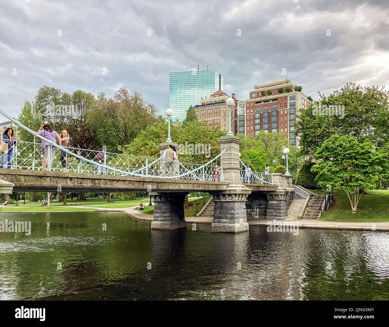 Bridge in the Boston Public Garden, Boston, Massachusetts Stock Photo