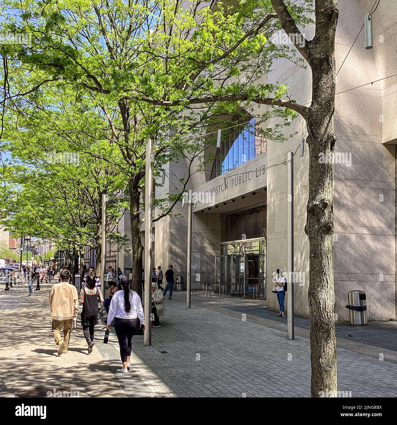 The Boston Public Library, Boylston Street Exterior Entrance, Boston