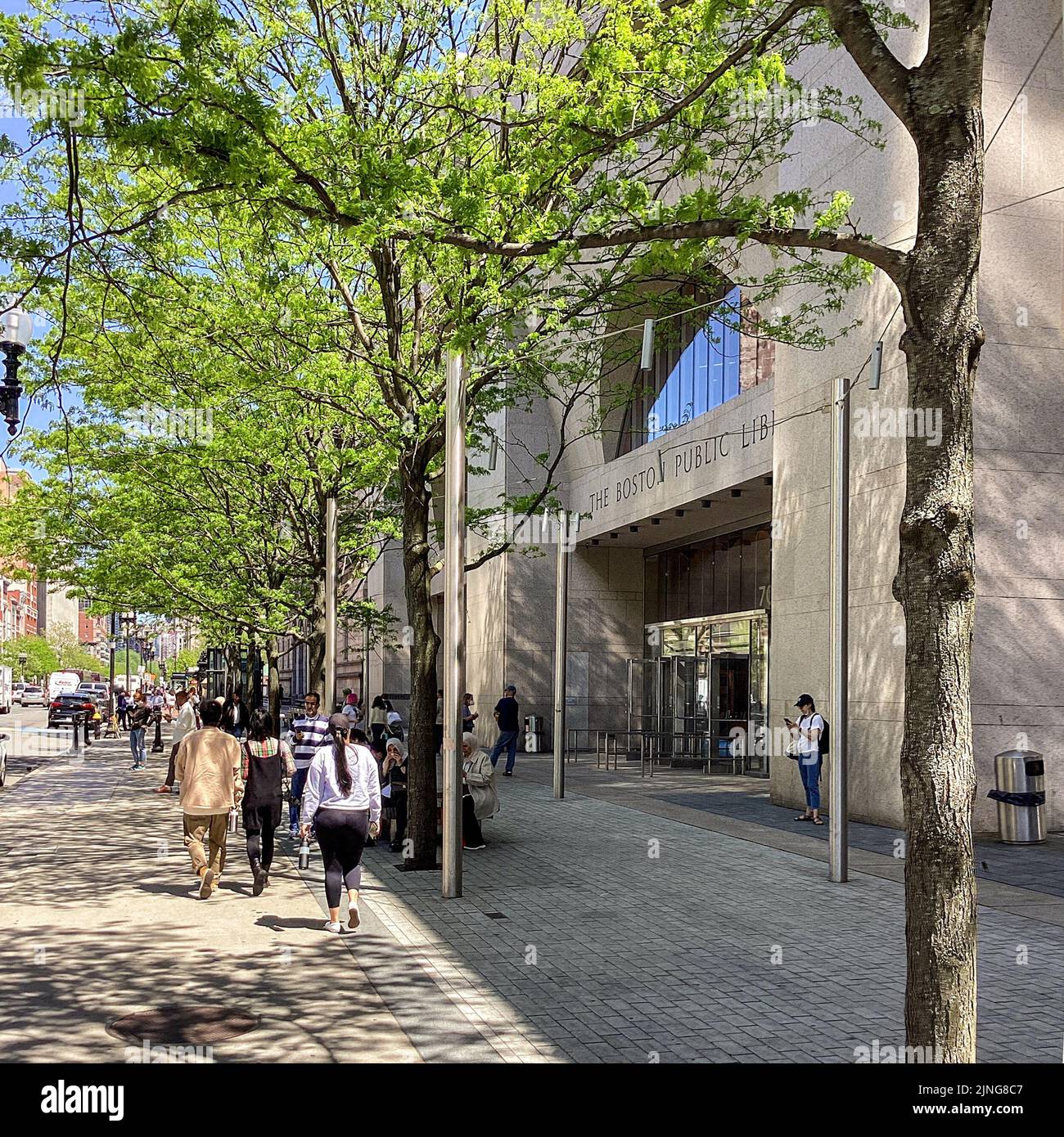 The Boston Public Library, Boylston Street Exterior Entrance, Boston
