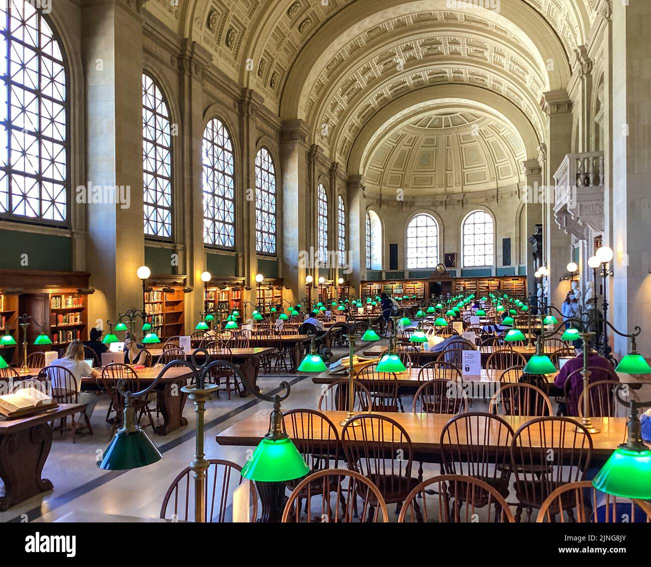 The Boston Public Library, Bates Hall, Boston, Massachusetts Stock ...