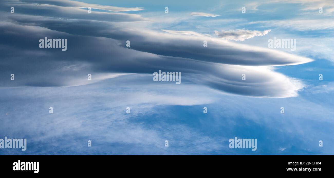 arial view of clouds from above Stock Photo