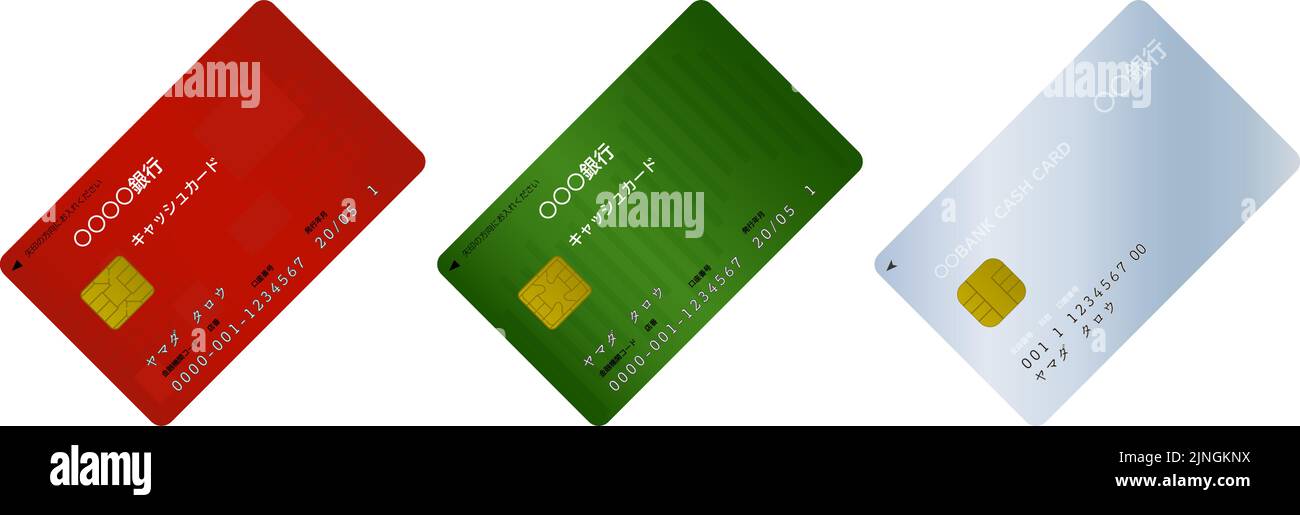 Illustration of bank cash card Translation Please put in the direction