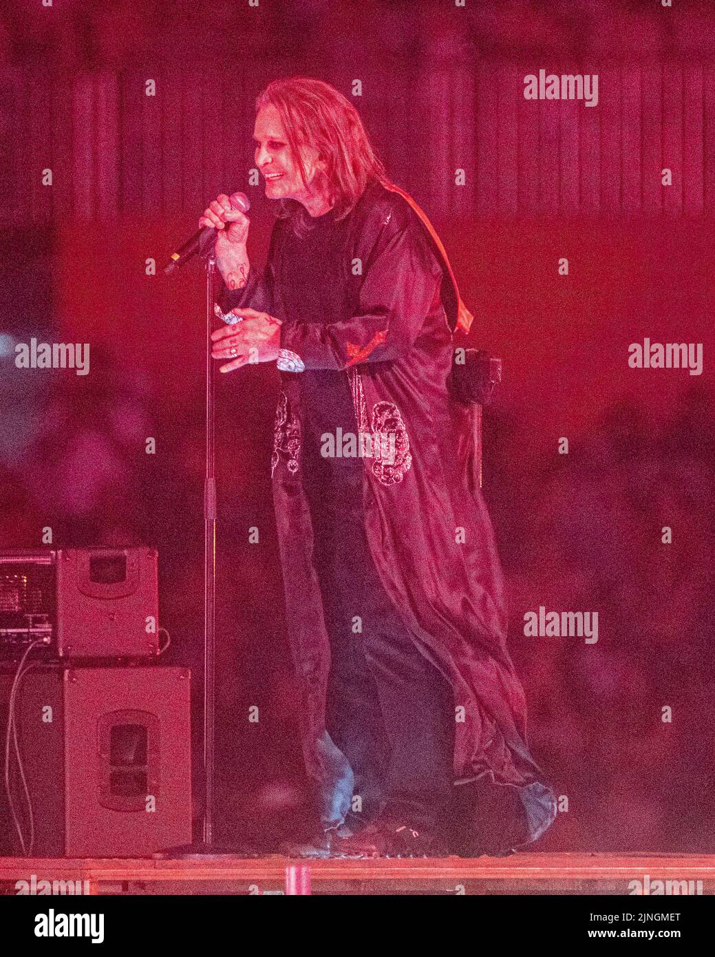 Ozzy Osbourne Stages Surprise Black Sabbath Reunion at 2022 Commonwealth Games Closing Ceremony Stock Photo