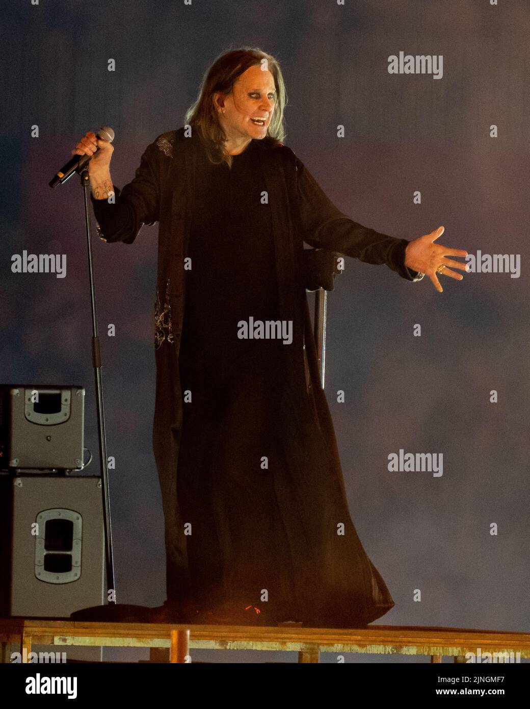 Ozzy Osbourne Stages Surprise Black Sabbath Reunion at 2022 Commonwealth Games Closing Ceremony Stock Photo