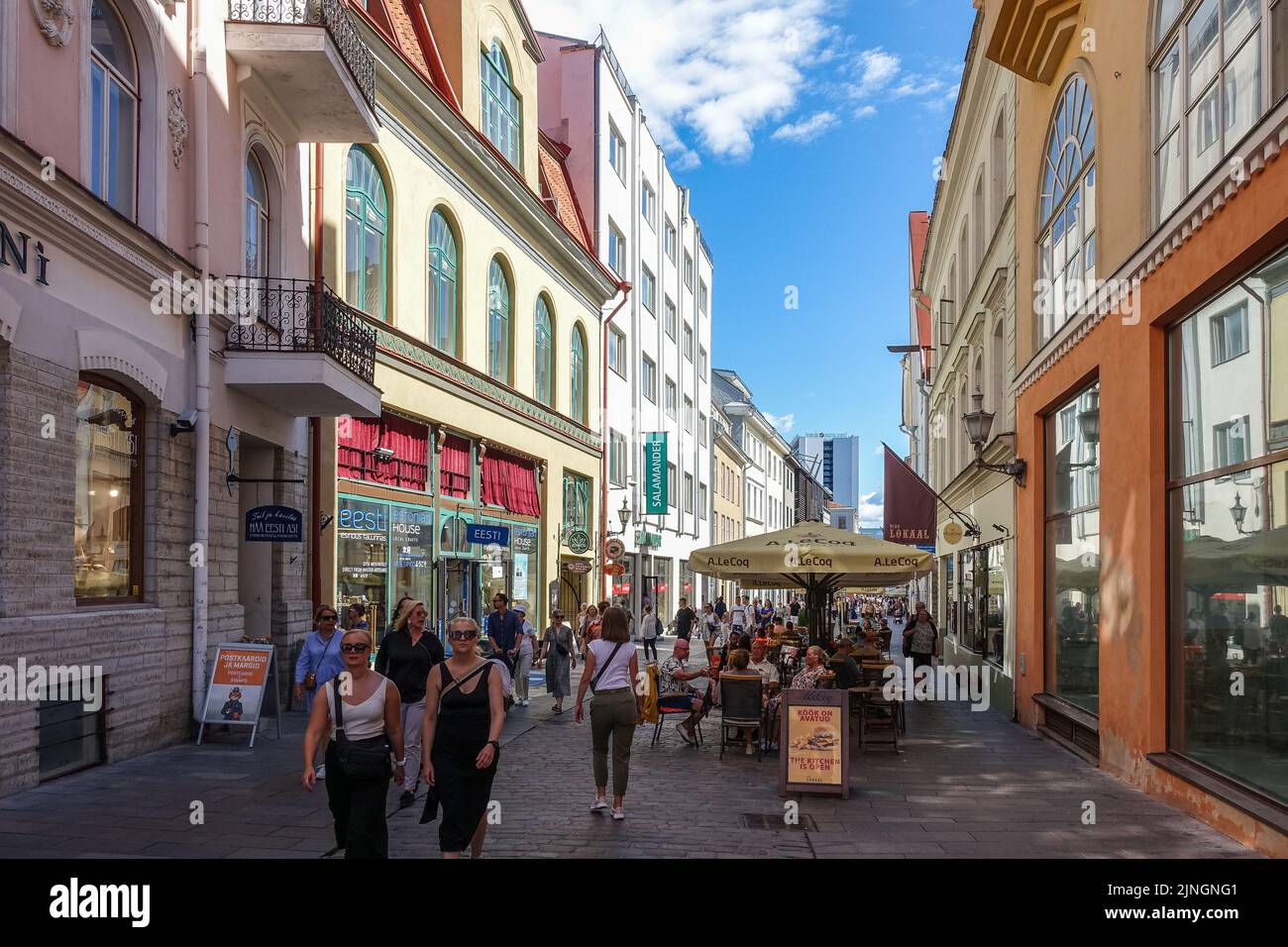 Tallinn, Estonia 31 July 2022  General view of the old town streets with not so many touritst visiting the city is seen in Tallinn, Estonia on 31 July 2022 Credit: Vadim Pacajev/Alamy Live News Stock Photo