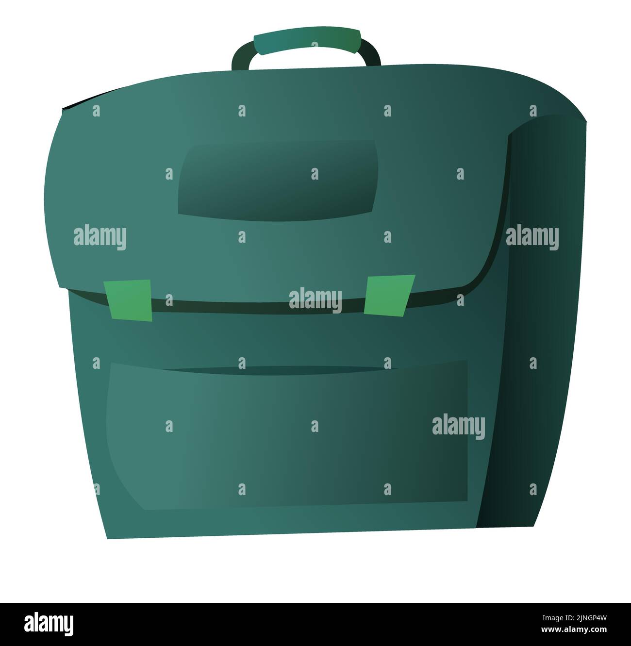 Suitcase in cartoon style. Bag for carrying luggage and traveling