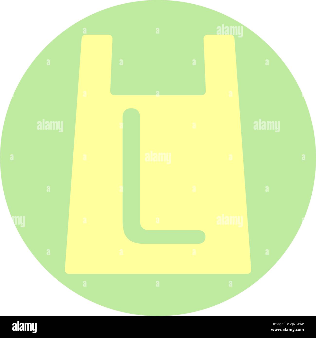 Shopping bag charge icon simple icon illustration, green Vector