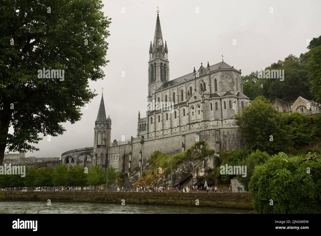 Sanctuaires Notre-Dame de Lourdes, a Catholic pilgrimage site in the ...