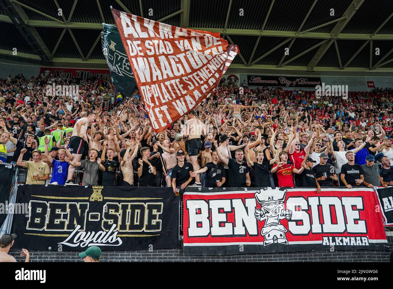 ALKMAAR Supporters of AZ during the UEFA Conference League third