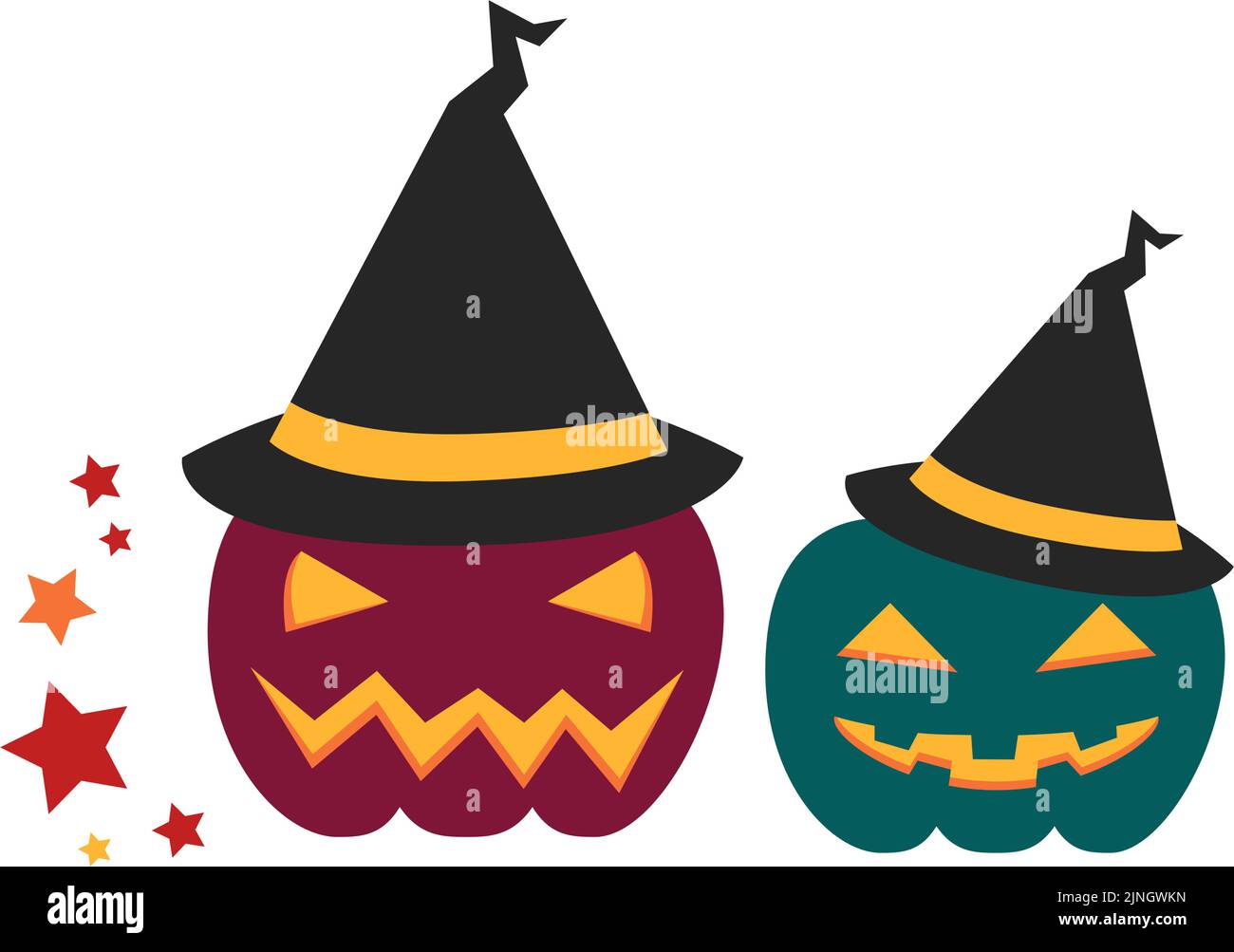Illustration of Jack O'Lantern for Halloween, unprocessed version  Vector illustration Stock Vector