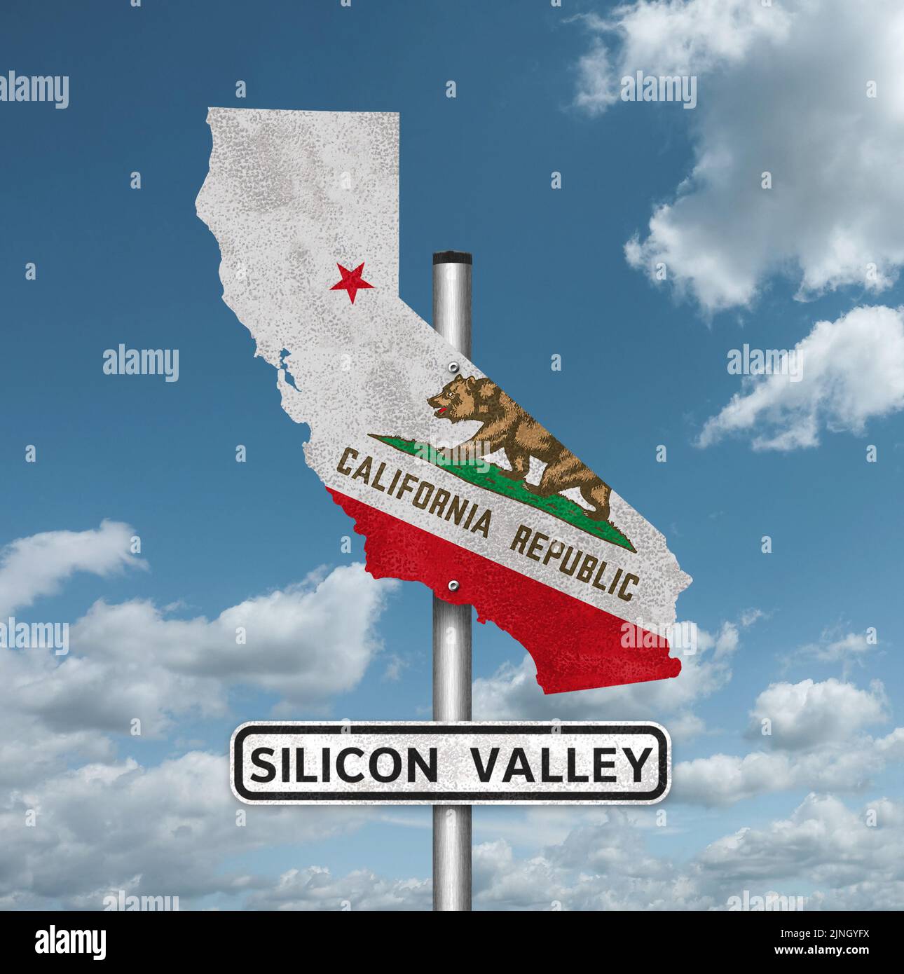 California - the home of Silicon Valley Stock Photo