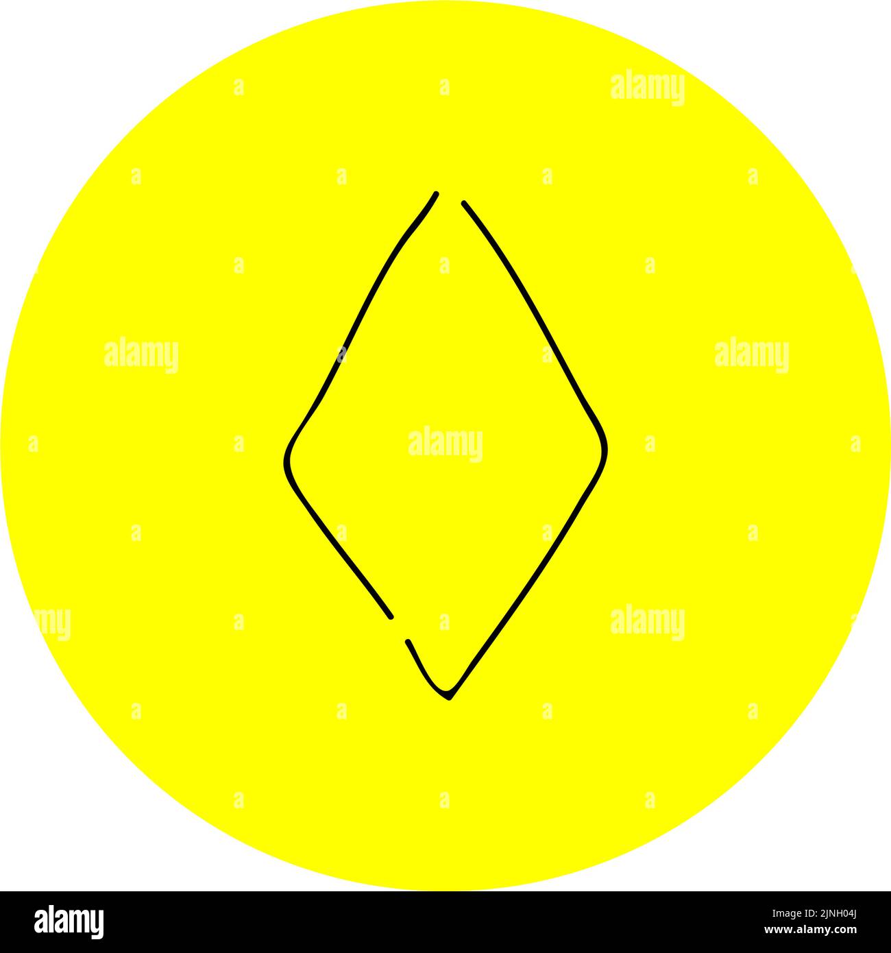 Handwritten simple icon illustration: Diamond Stock Vector Image & Art ...
