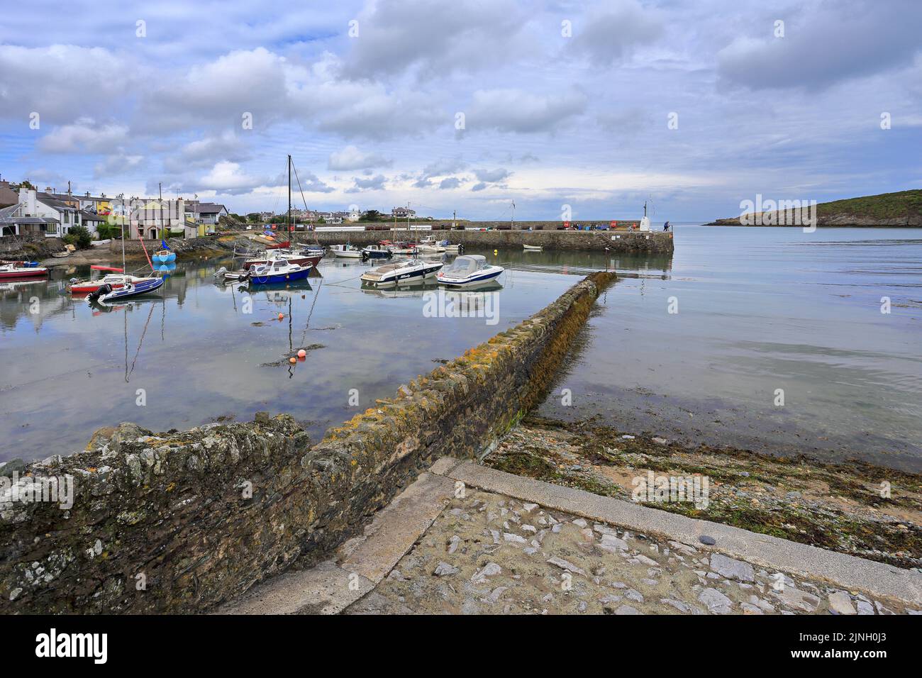 Camaes Bay harbour, Isle of Anglesey, Ynys Mon, North Wales, UK. Stock Photo