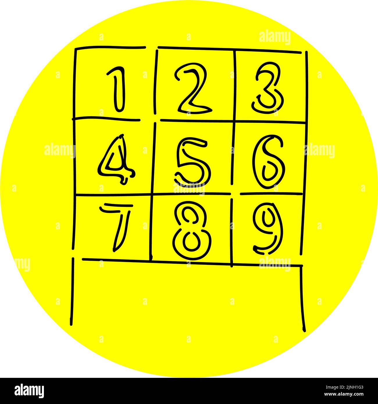 Handwritten simple icon illustration Struck Out Stock Vector Image