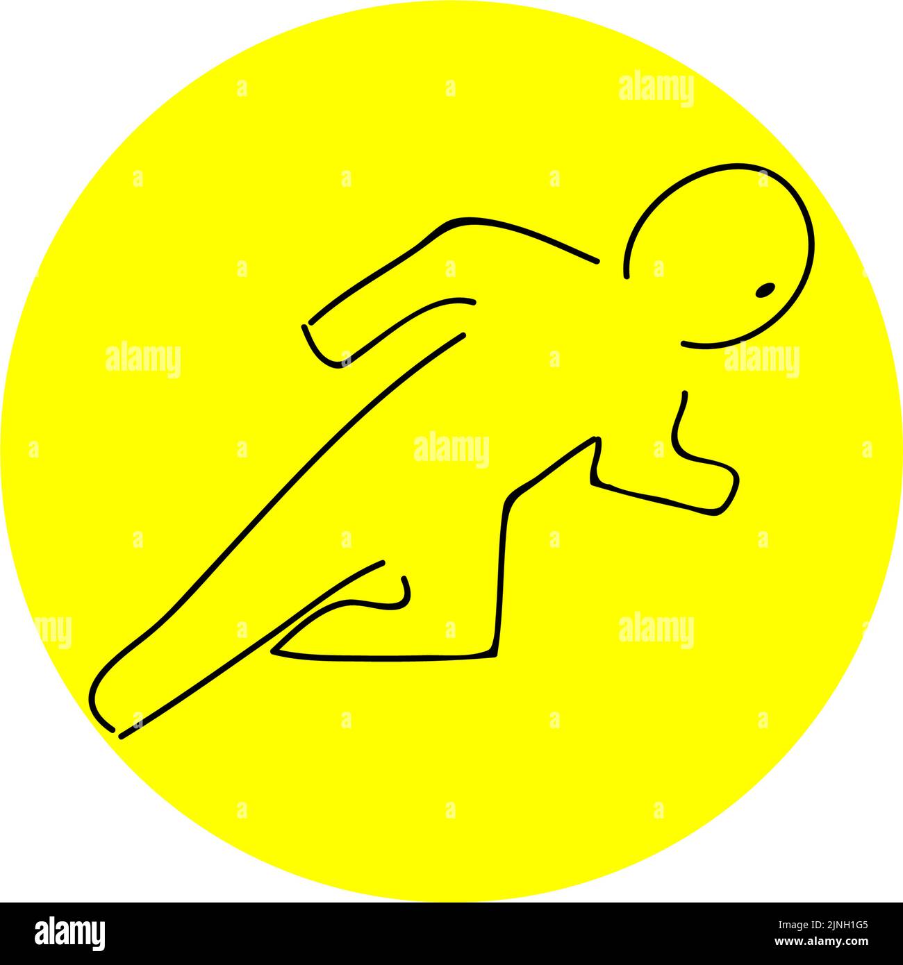 Handwritten simple icon illustration: Runner Stock Vector Image & Art ...