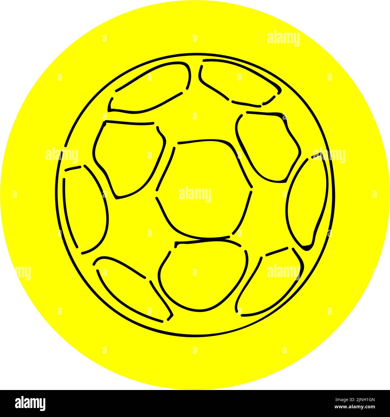 Handwritten simple icon illustration: soccer ball Stock Vector Image ...