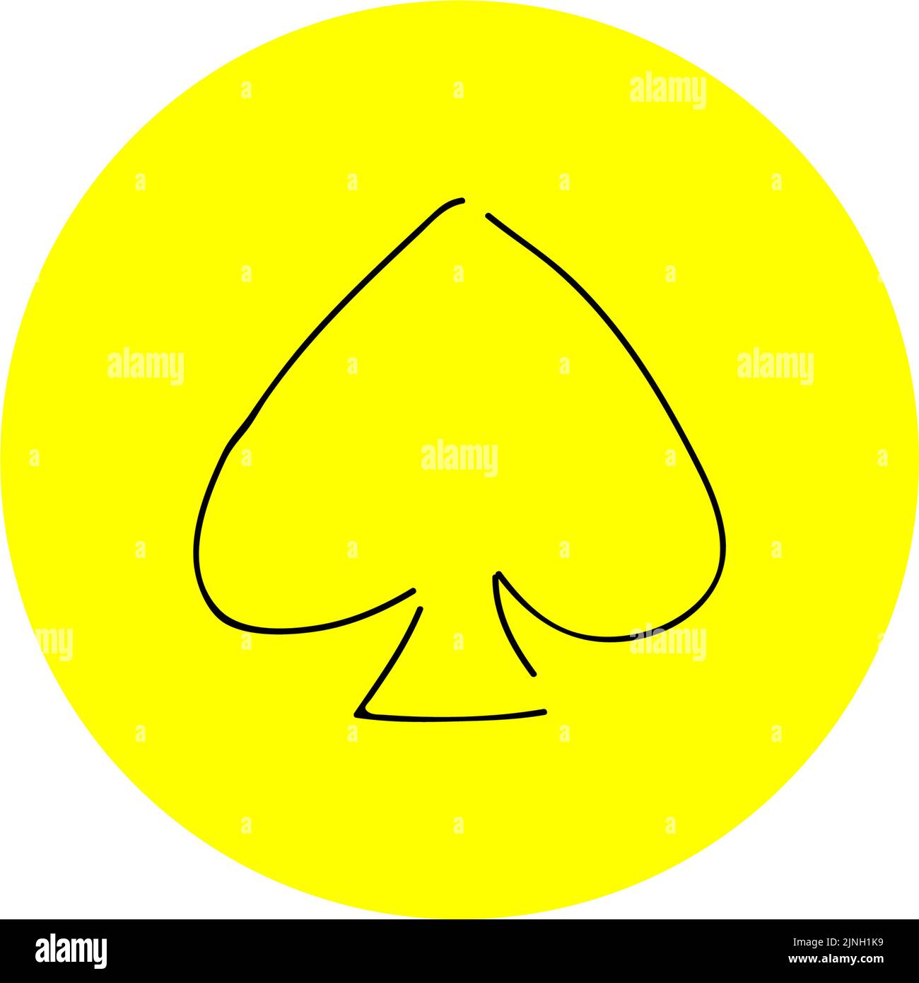 Handwritten simple icon illustration Spade Stock Vector Image & Art