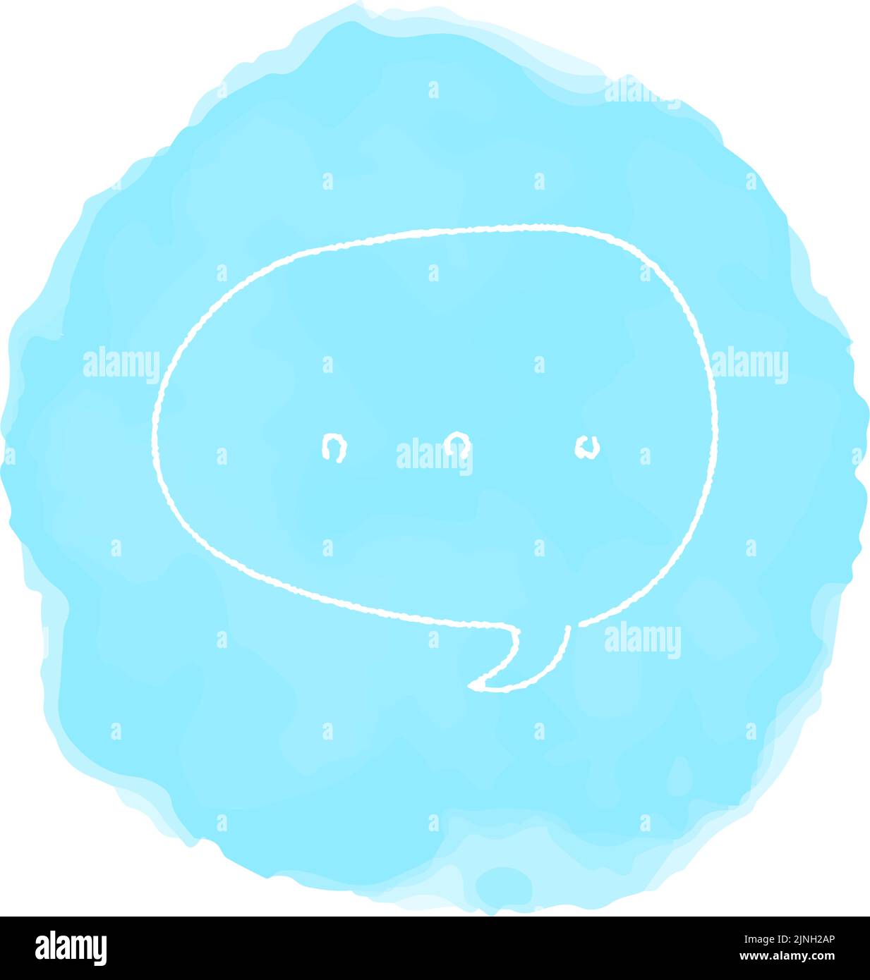 Handwritten simple icon illustration: Speech bubble Stock Vector