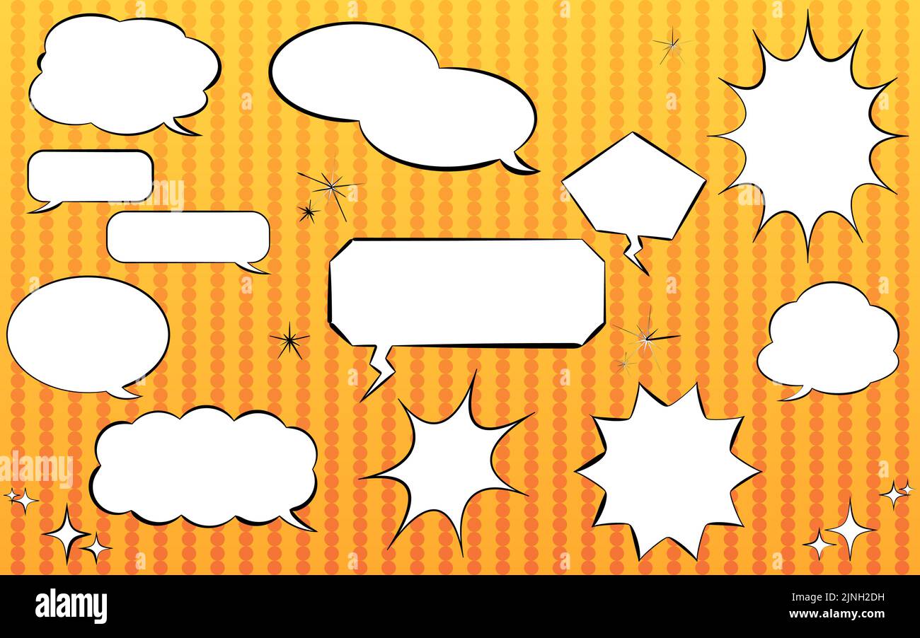 Speech Bubble Material: Speech bubble with popped dot pattern with gradation Stock Vector