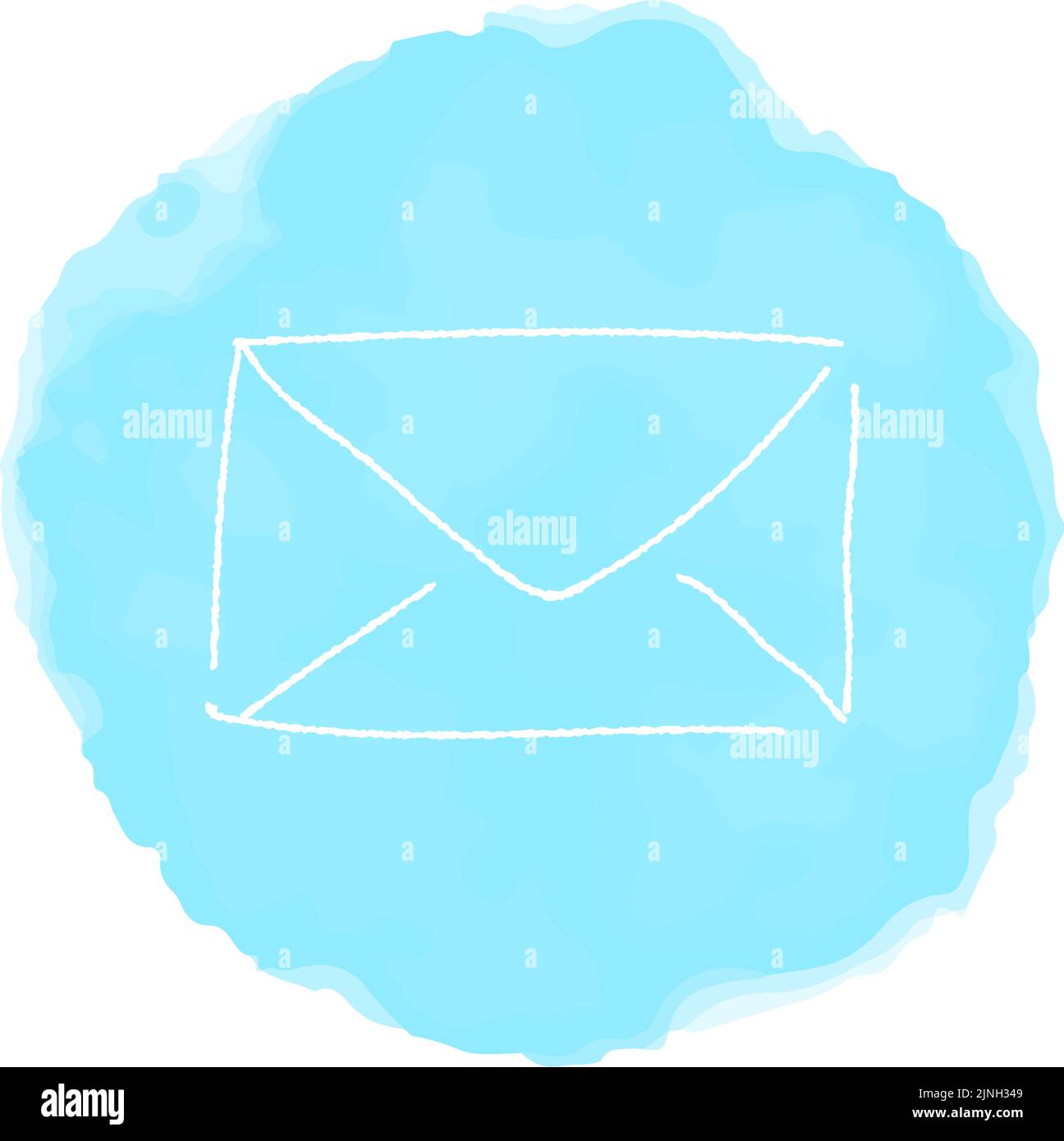 Handwritten simple icon illustration:  mail Stock Vector