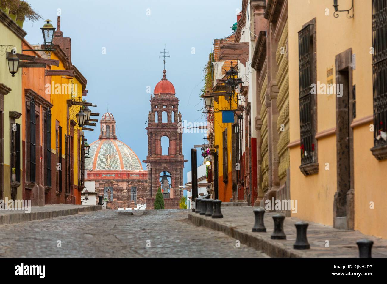 The neoclassical style dome and bell tower of Iglesia de San Francisco