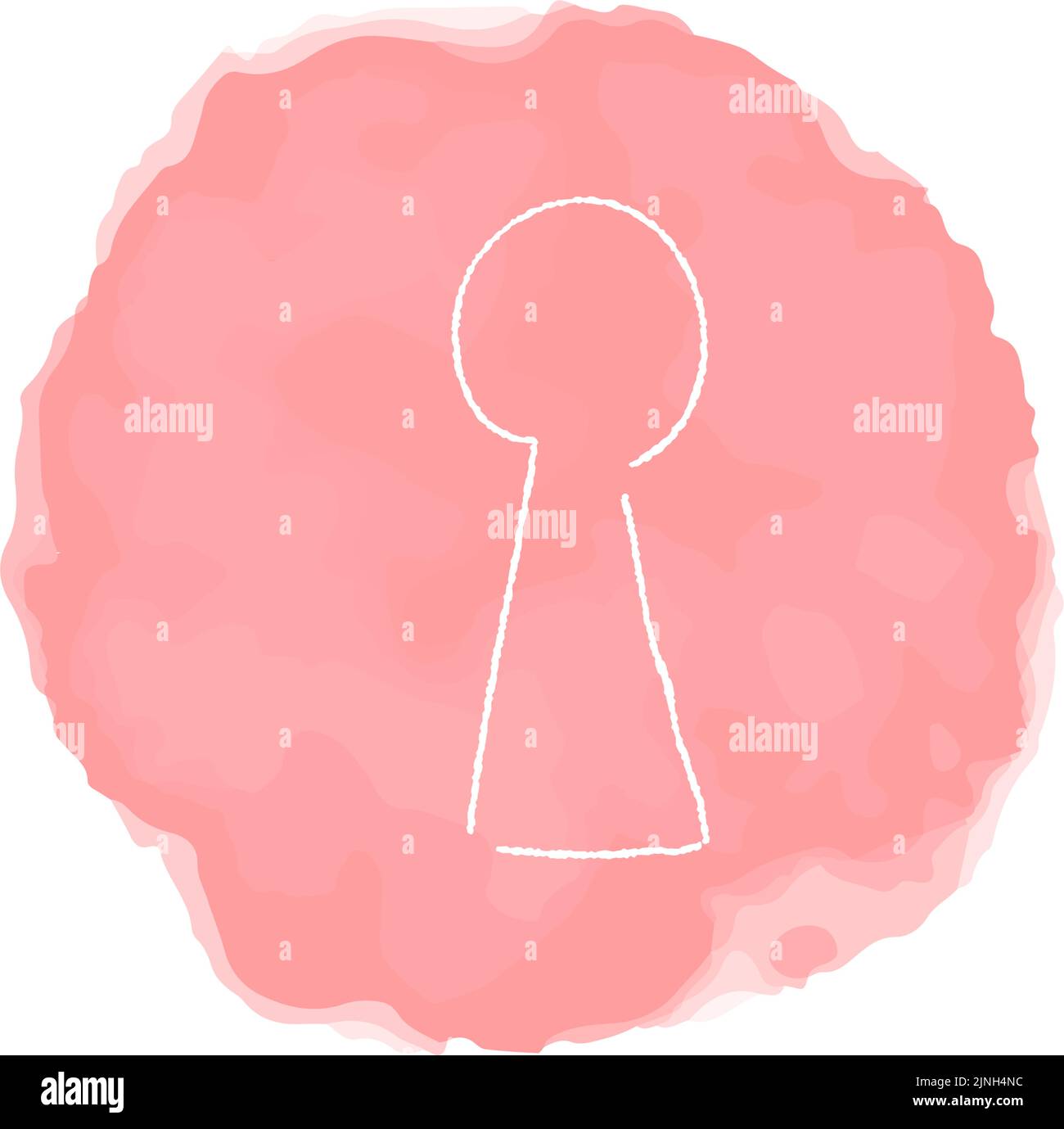 Handwritten simple icon illustration: Keyhole Stock Vector Image & Art ...